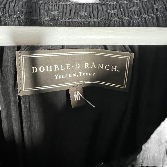 Double D Ranch Black Crochet Lace Long Sleeve Top Medium FLAWED - Picture 4 of 9